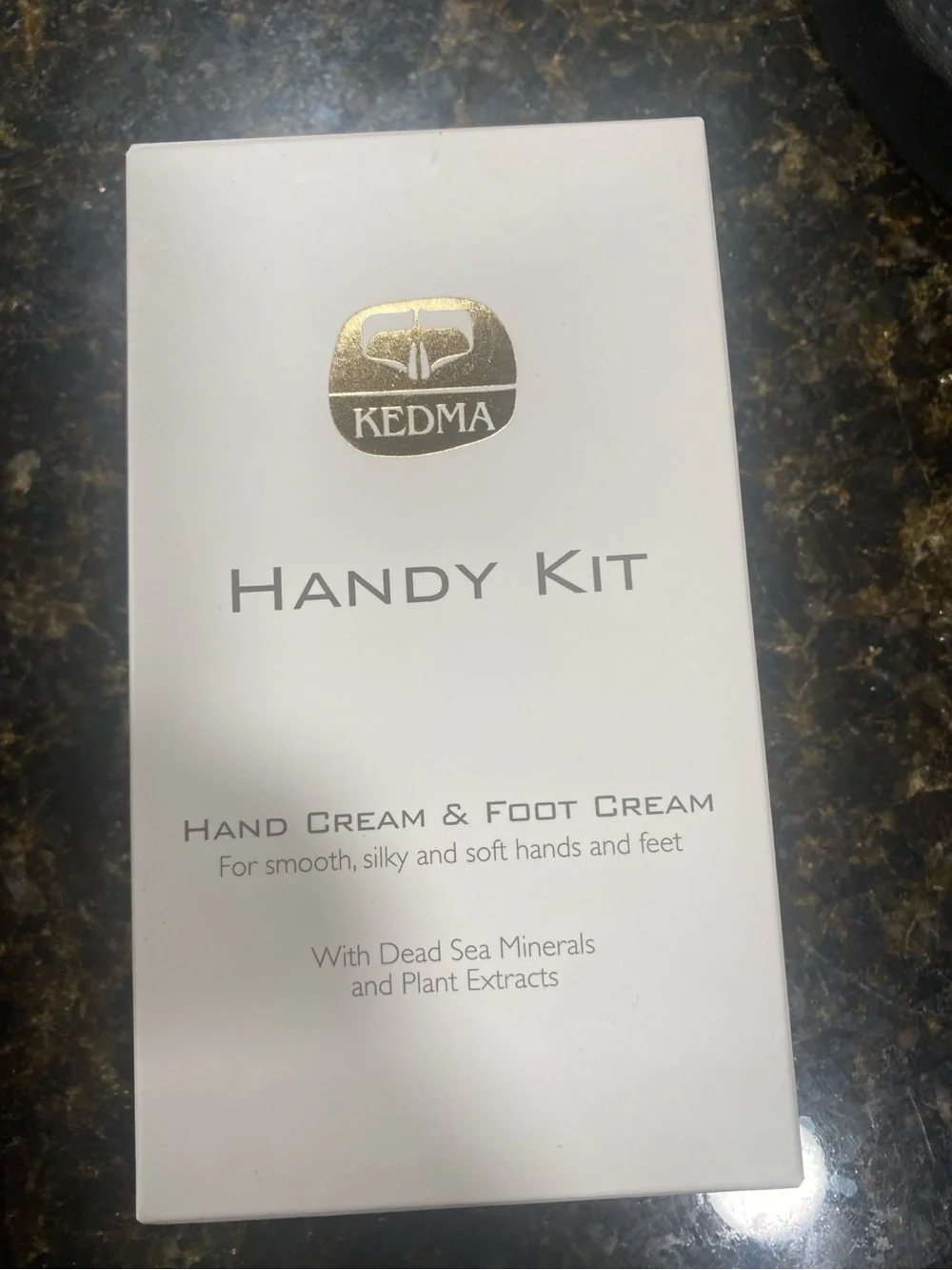 NEW KEDMA Hand & Foot Cream Handy Kit Dead Sea Minerals 2-Piece Set